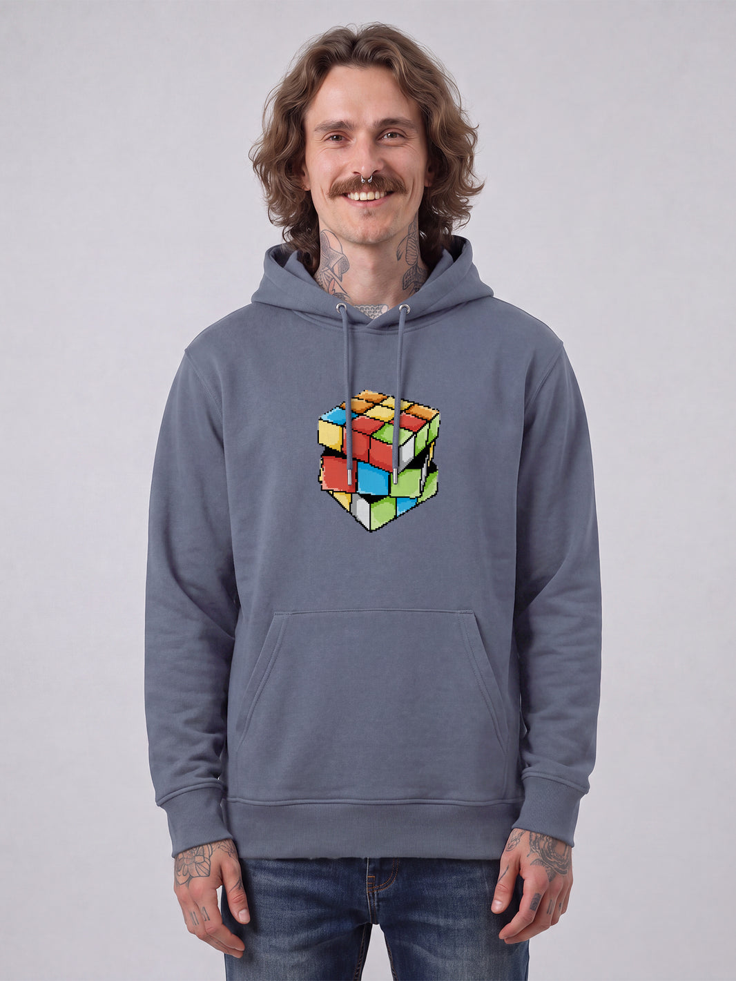 Pixel Zauberwürfel | Hoodie Unisex-model_01;C156
