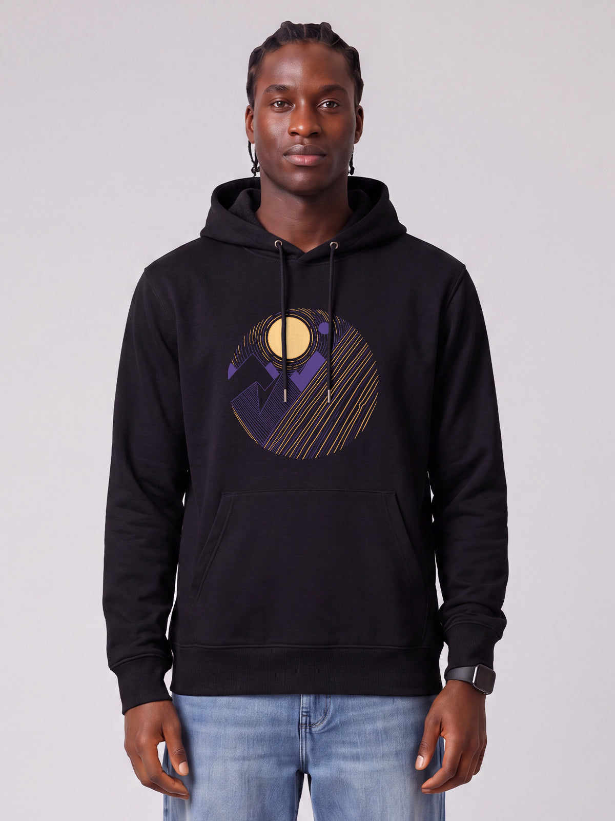 Geometric Landscape 3 | Hoodie Unisex-model_01;C002