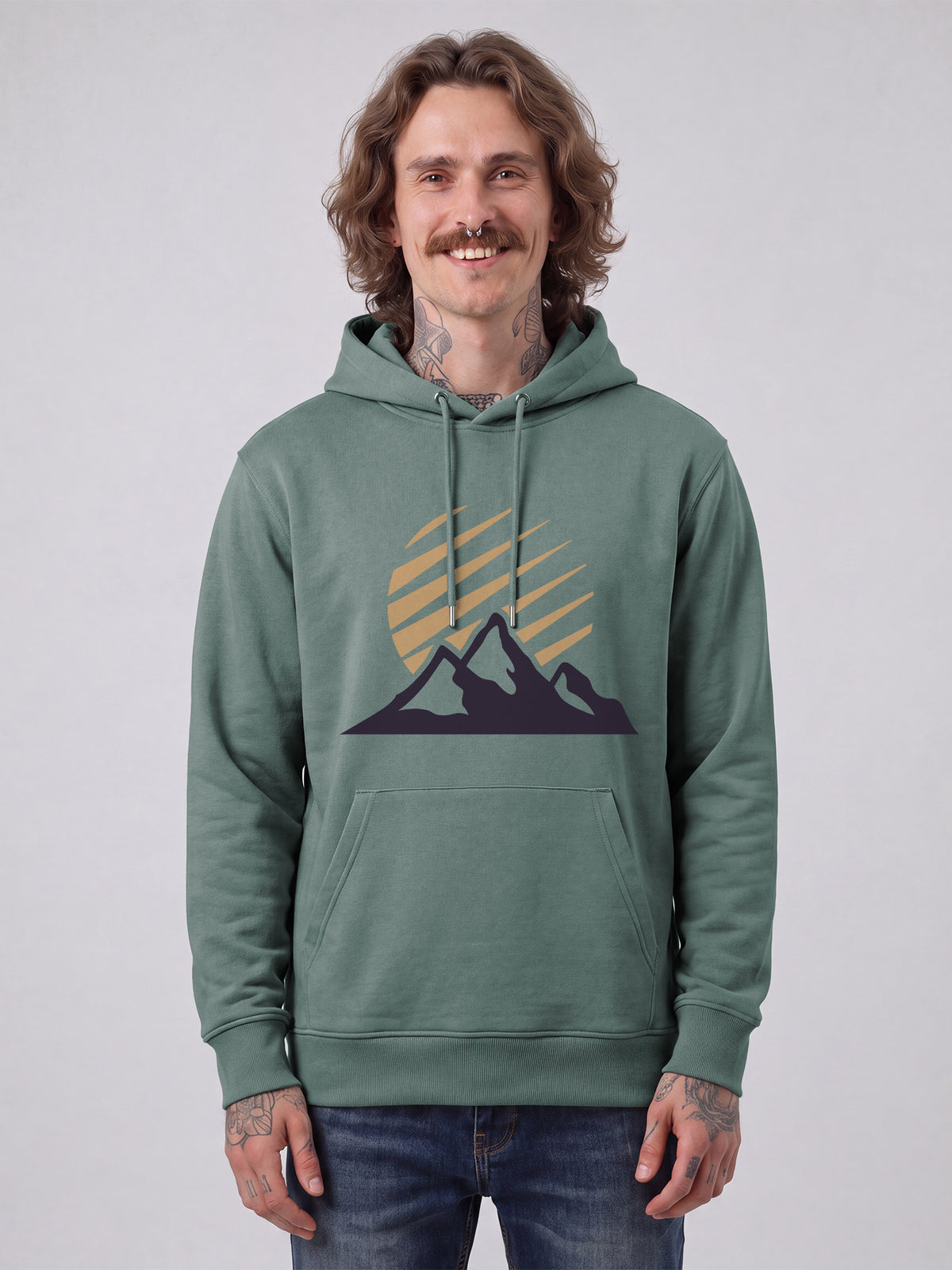 Mountain and Sun | Hoodie Unisex-model_01;C144