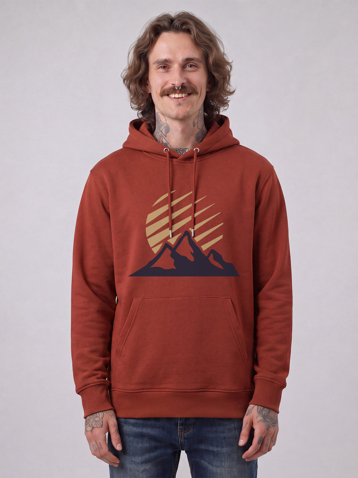 Mountain and Sun | Hoodie Unisex-model_01;C150