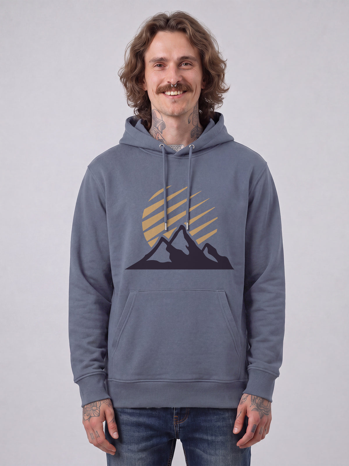 Mountain and Sun | Hoodie Unisex-model_01;C156