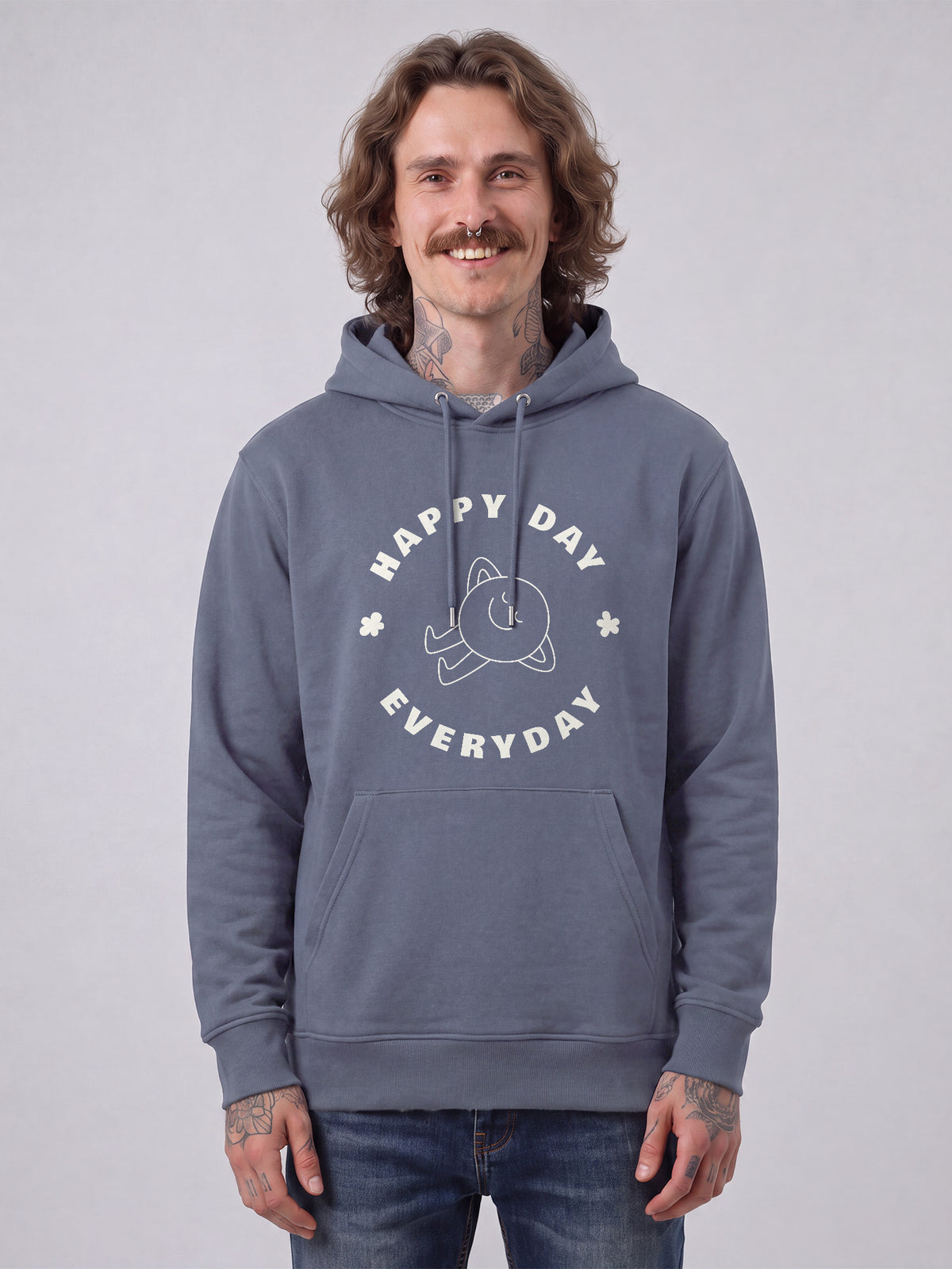 Happy day everyday | Hoodie Unisex-model_01;C156
