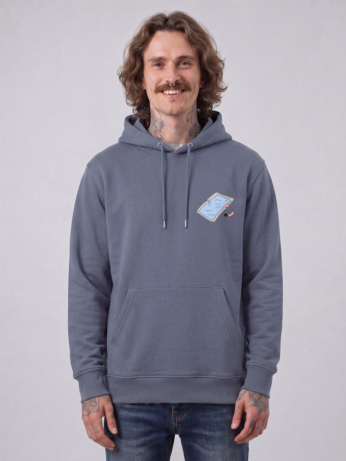 Swimmingpool chilling | Hoodie Unisex-model_01;C156