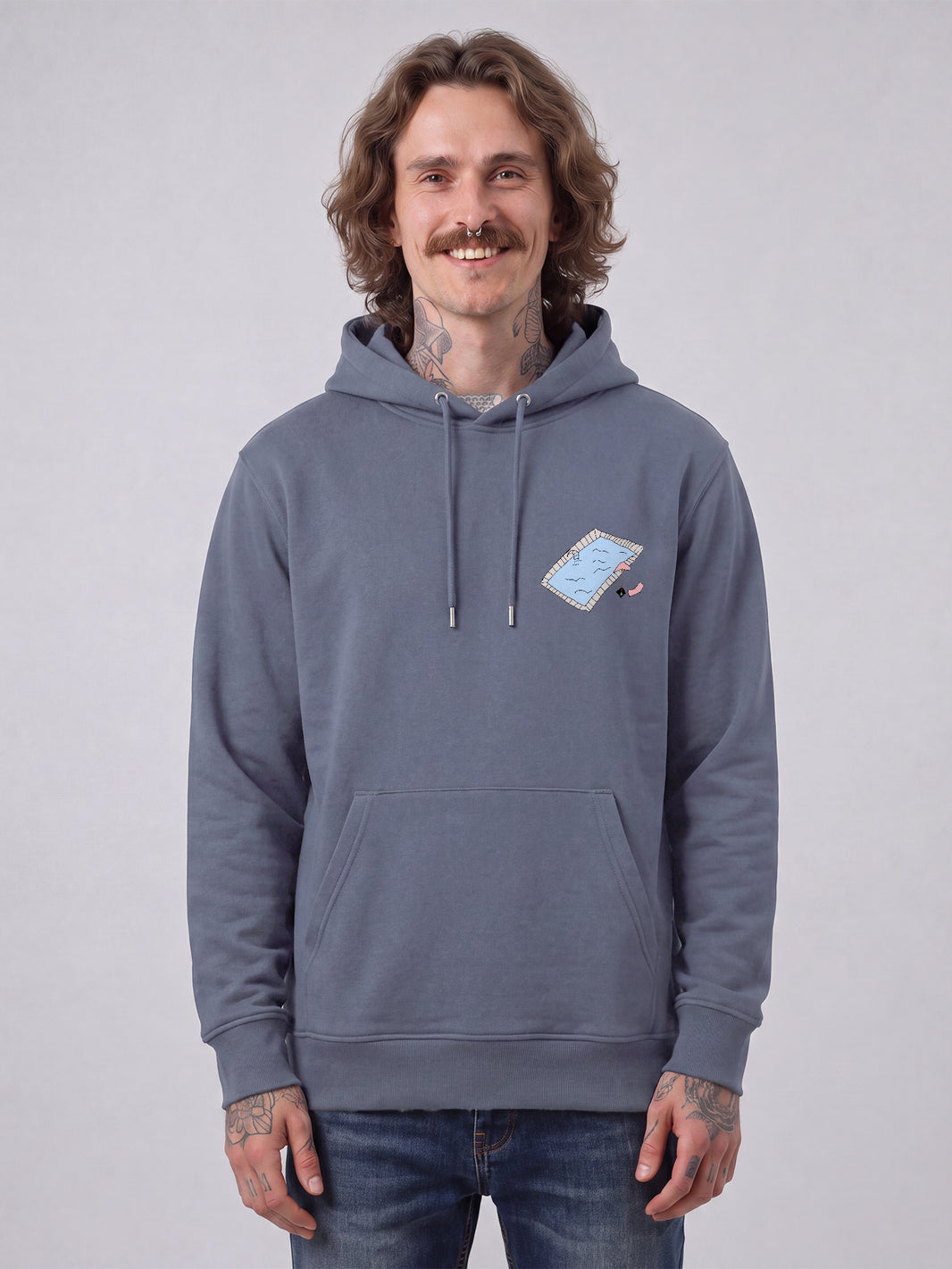 Swimmingpool chilling | Hoodie Unisex-model_01;C156