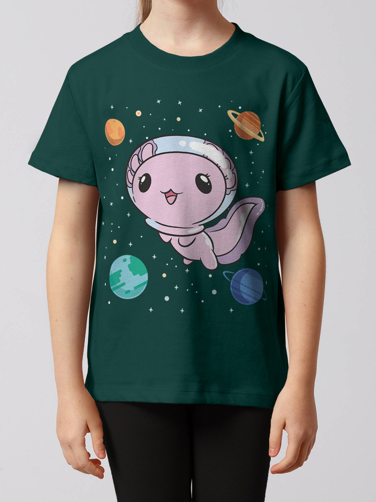 Axolotl in space | T-Shirt Kinder-model_01;C036