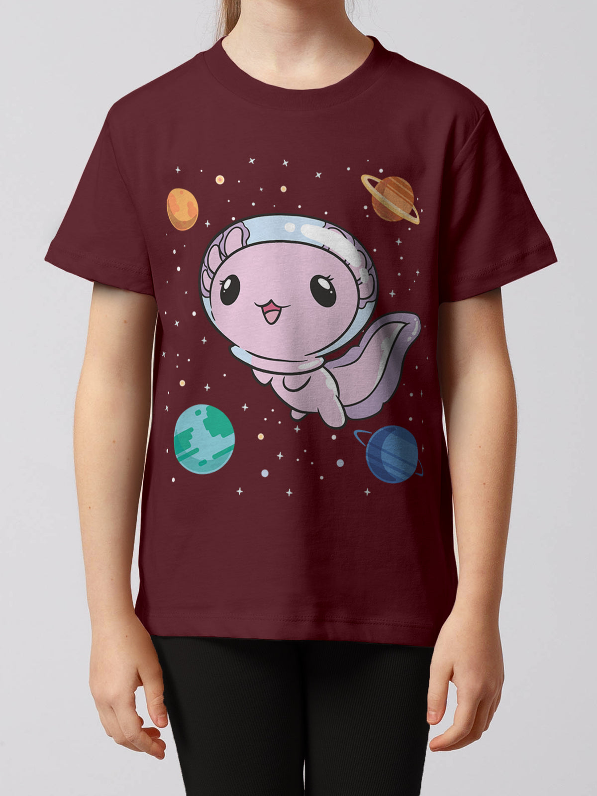 Axolotl in space | T-Shirt Kinder-model_01;C244