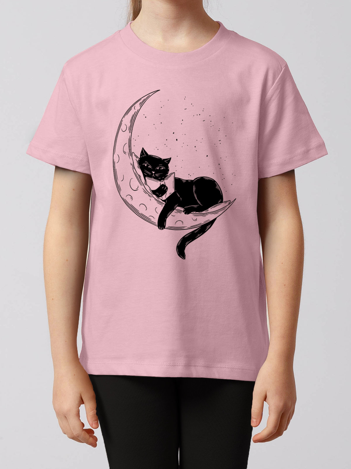 Katze auf dem Mond | T-Shirt Kinder-model_01;C005