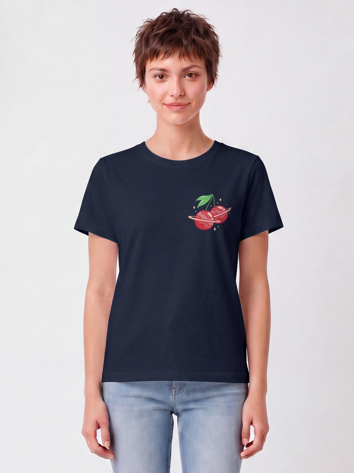 Cherry Planets | T-Shirt Frauen-model_01;C727