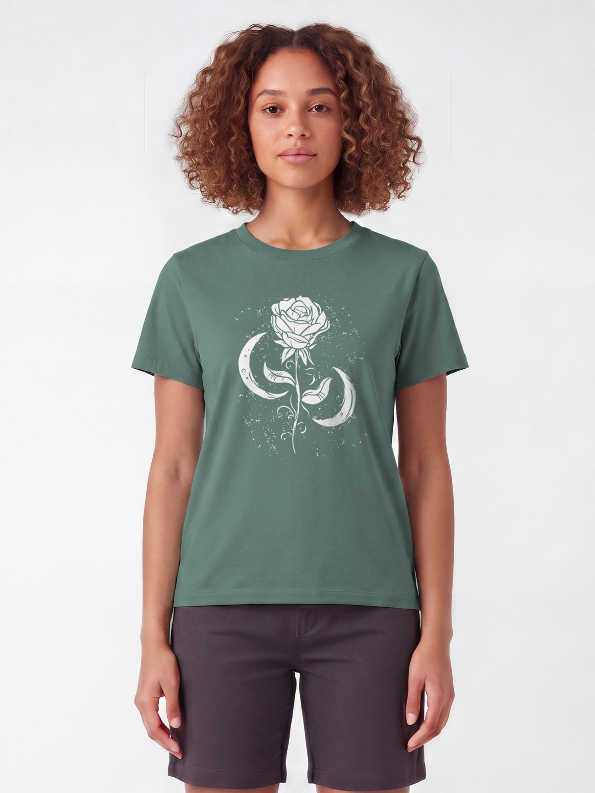 Rose und Mond | T-Shirt Frauen-model_01;C144