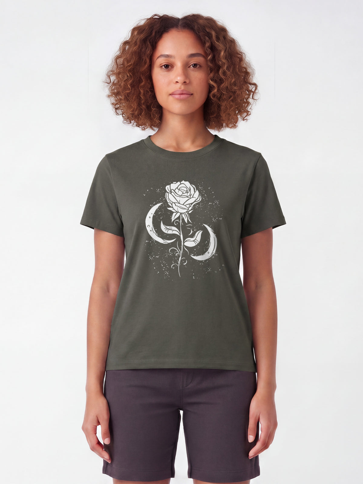 Rose und Mond | T-Shirt Frauen-model_01;C223