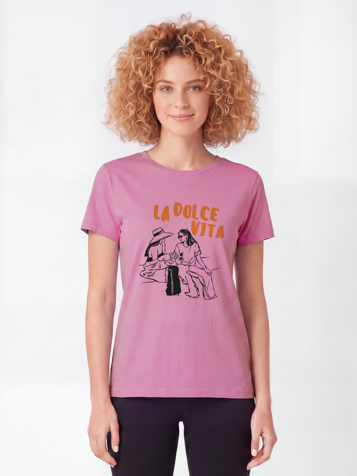 La dolce vita | T-Shirt Frauen-model_01;C129