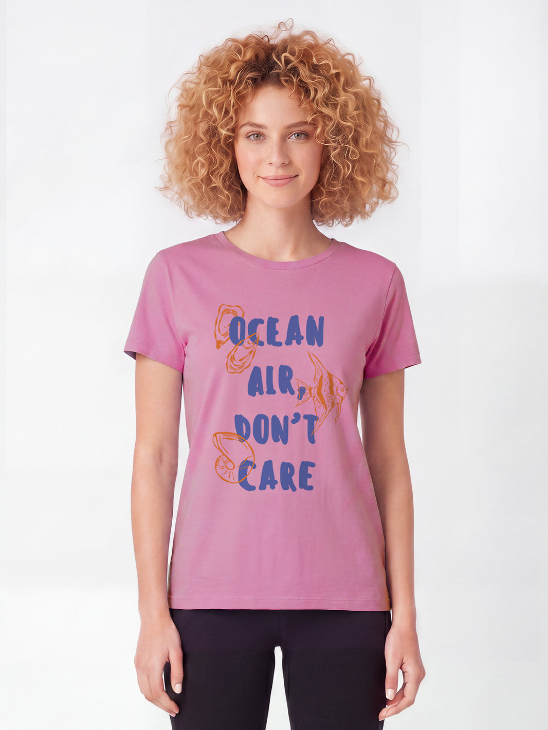 Ocean air dont care | T-Shirt Frauen-model_01;C129