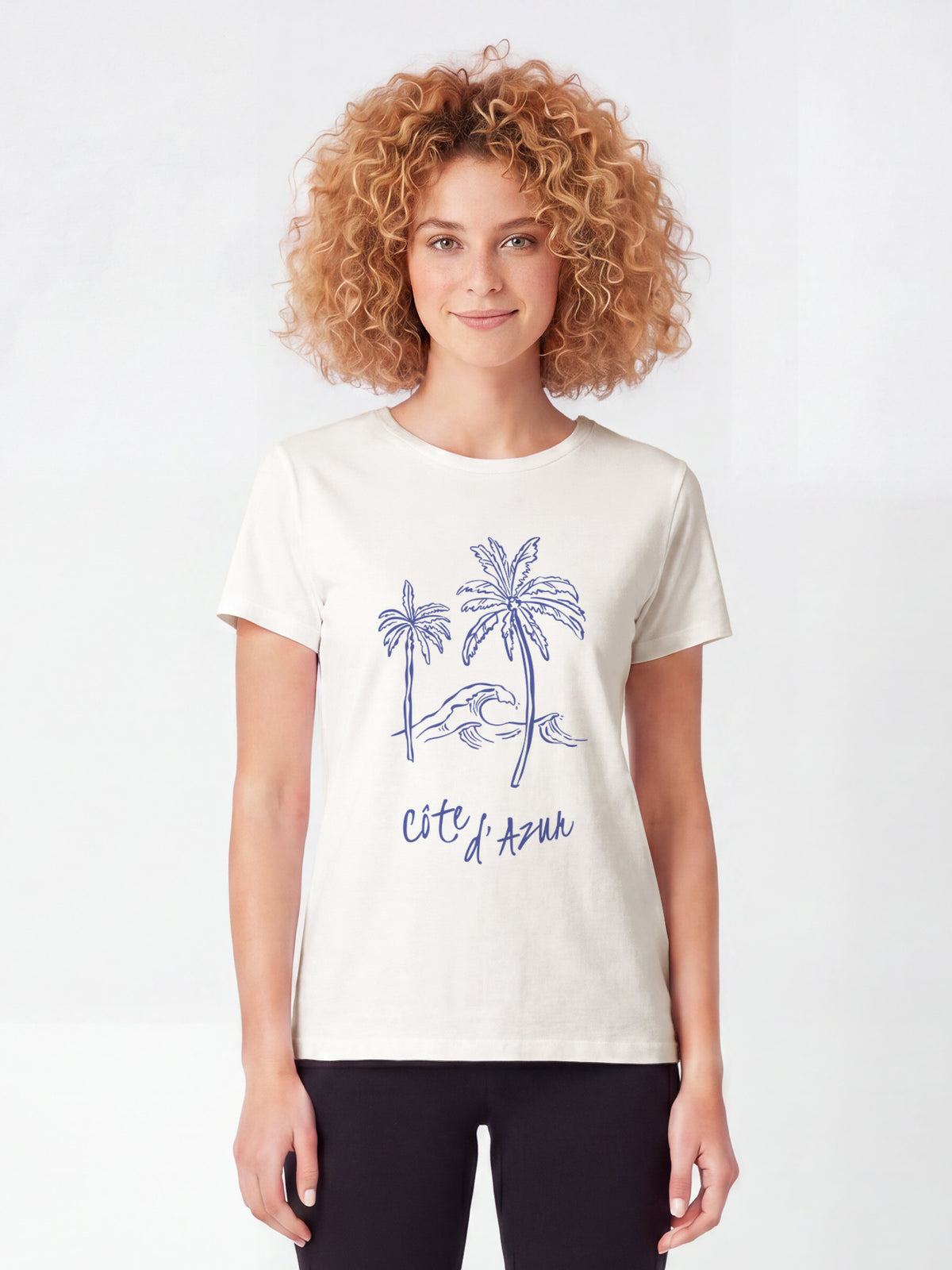 Cote d Azur | T-Shirt Frauen-model_01;C018