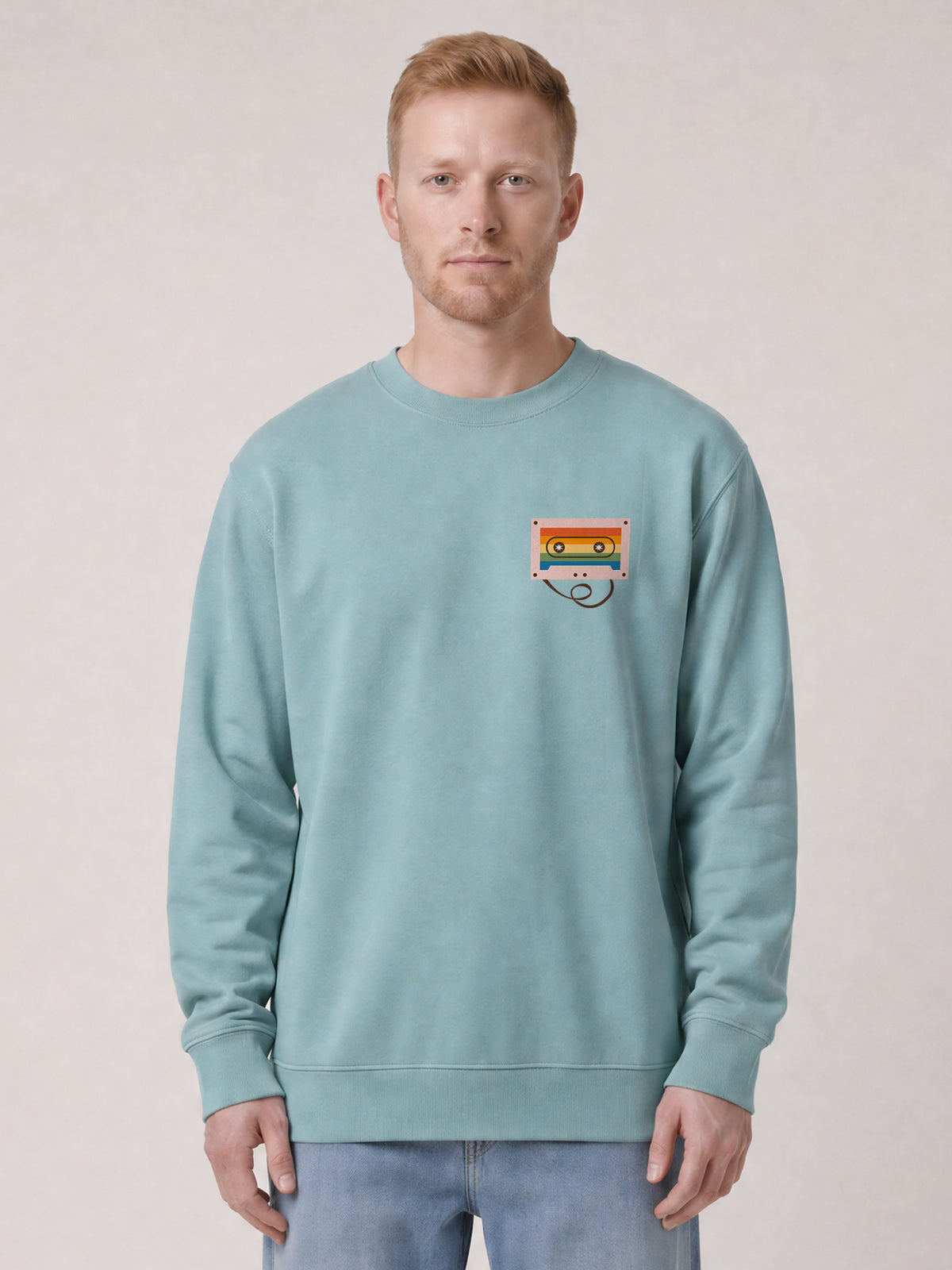 Rainbow Cassette | Sweatshirt Unisex-model_01;C173