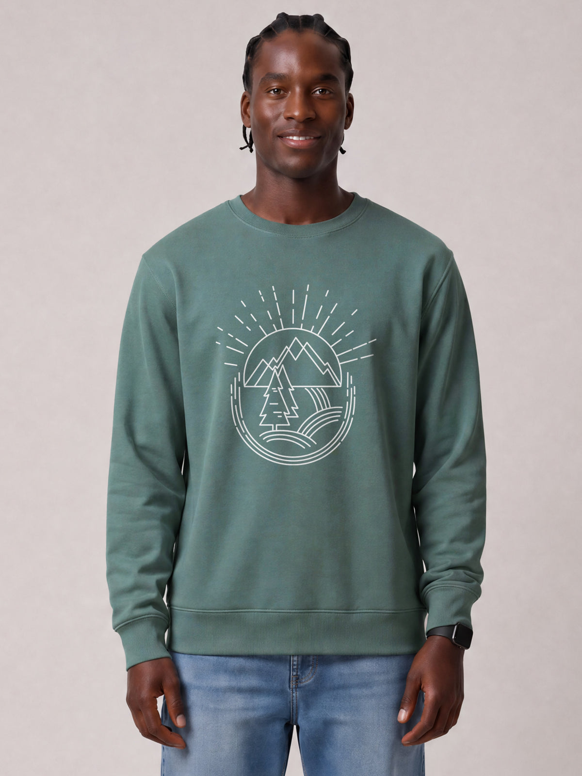 Natur ist schön | Sweatshirt Unisex-model_01;C144