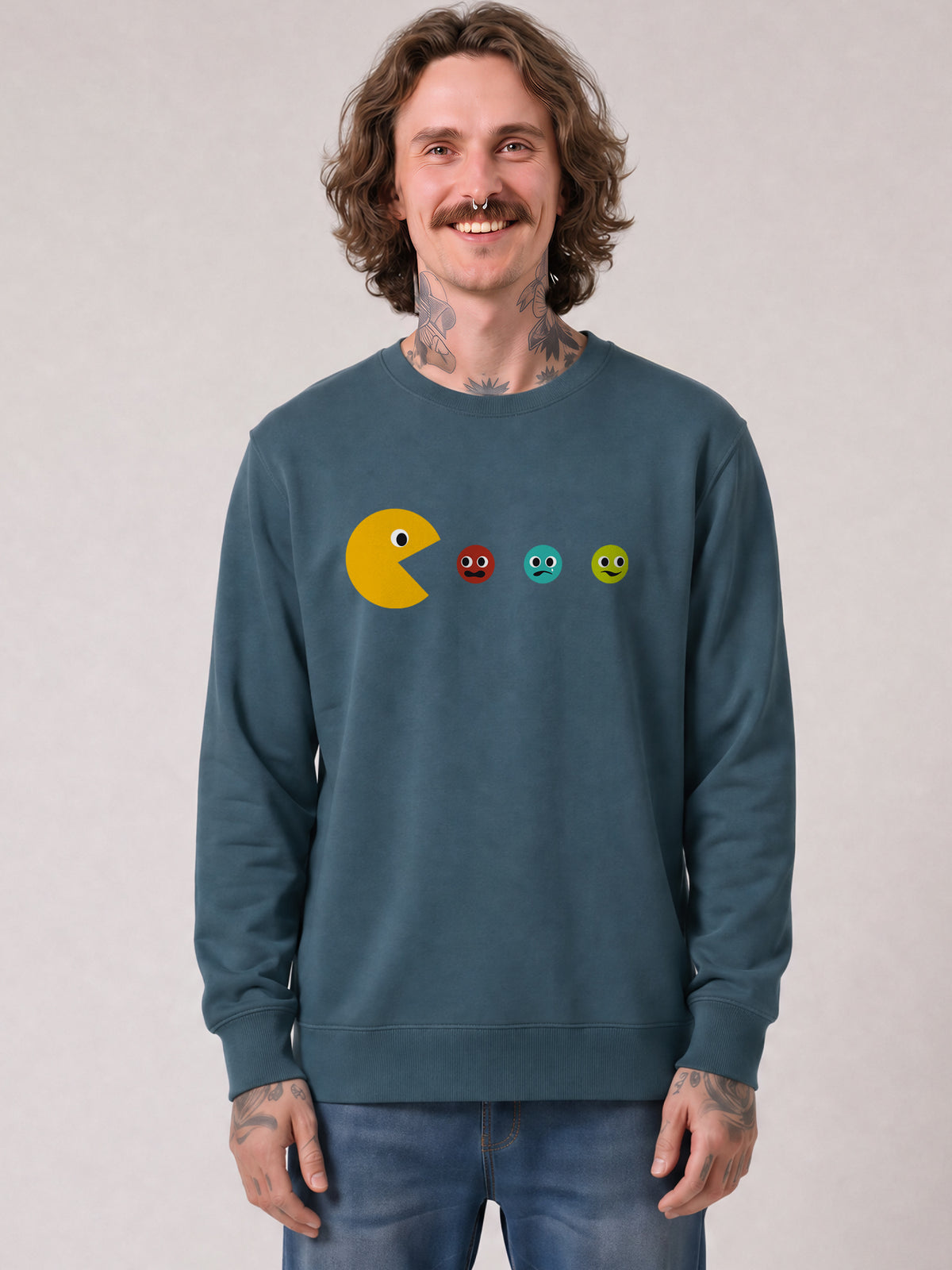 Pacmännchen | Sweatshirt Unisex-model_01;C702
