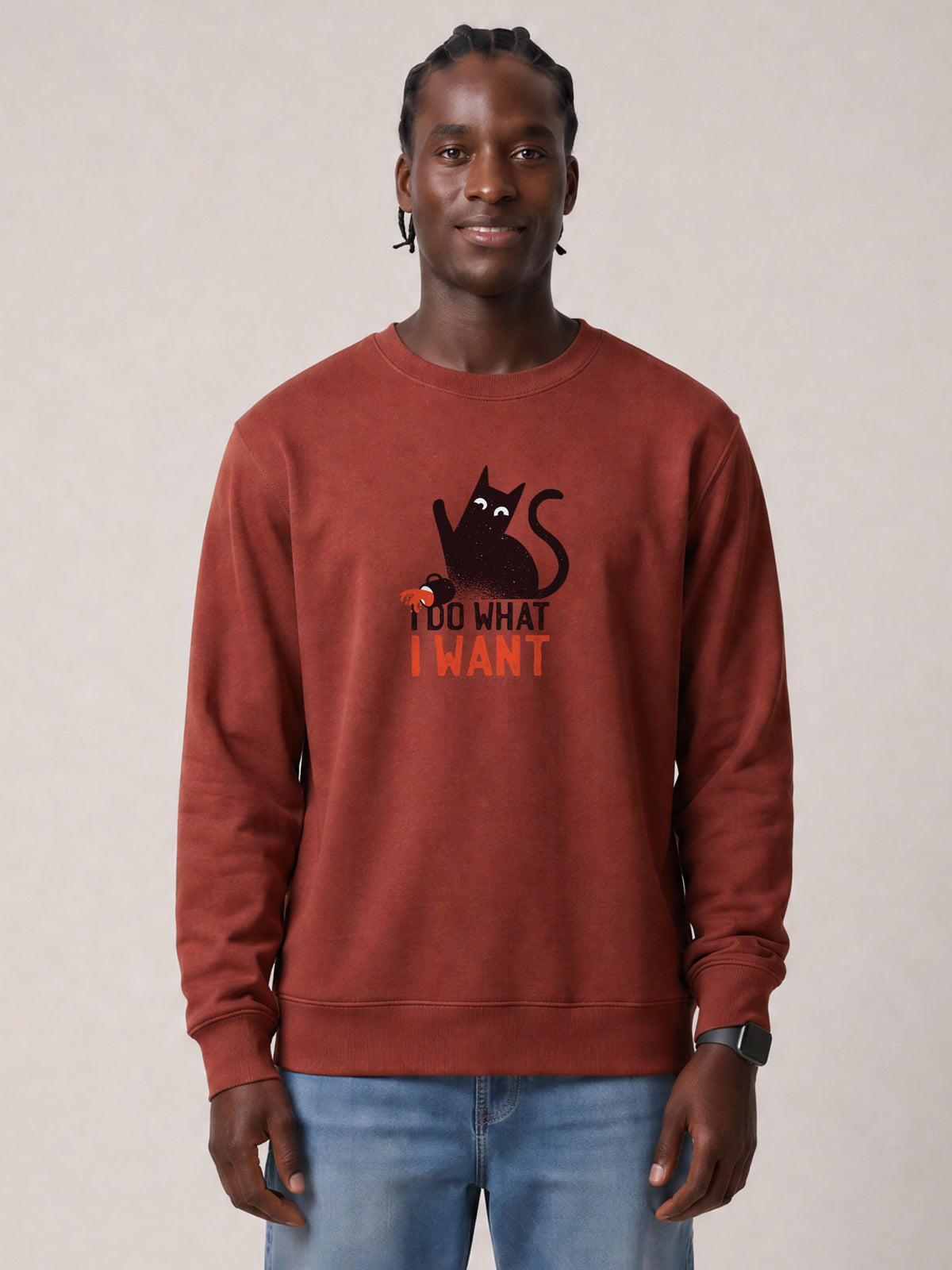 Cat | Sweatshirt Unisex-model_01;C150