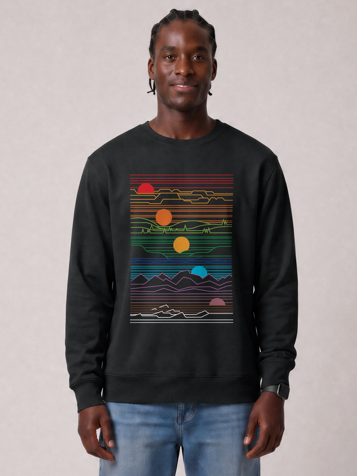 Sun And Moon | Sweatshirt Unisex-model_01;C002