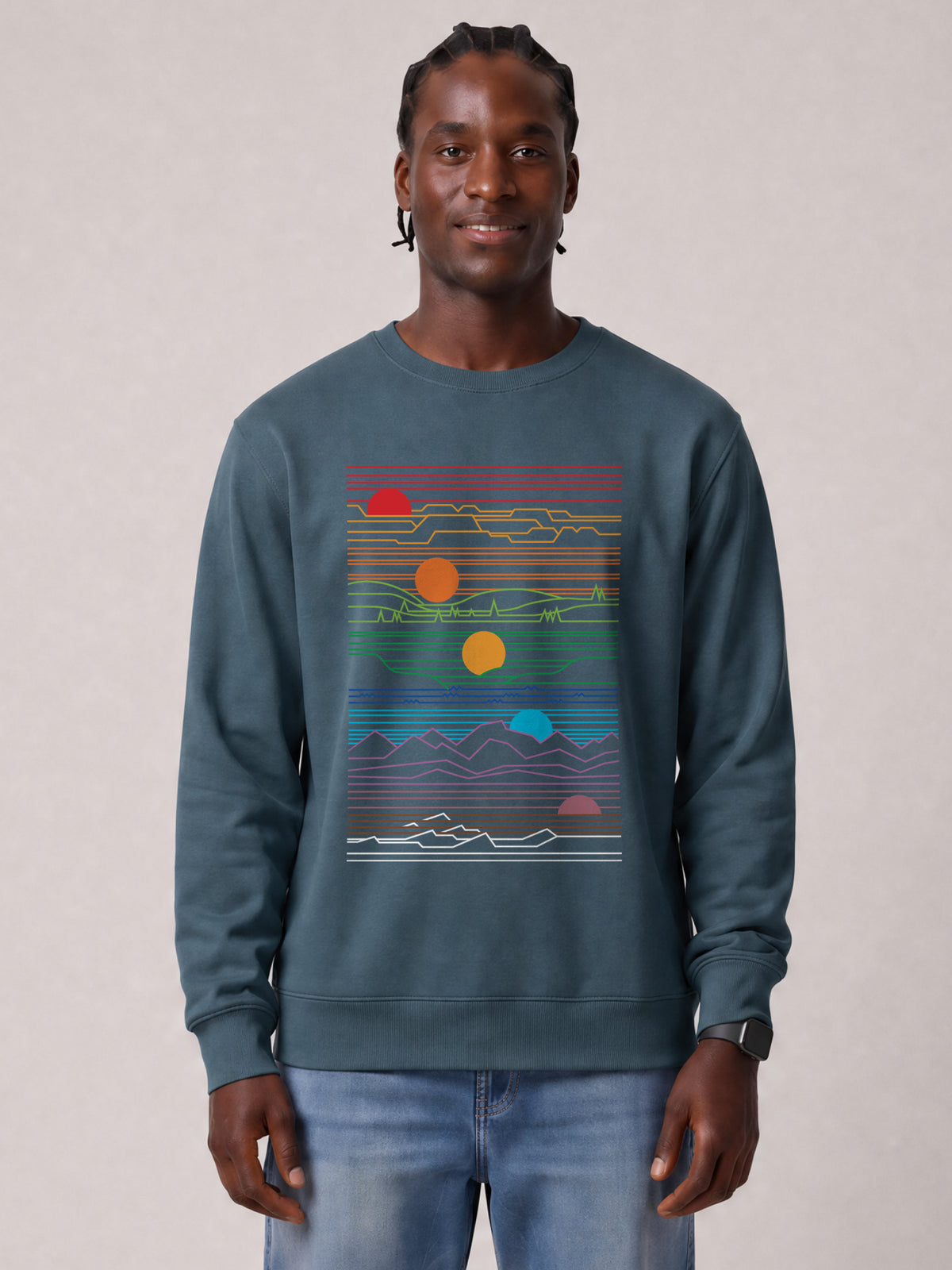 Sun And Moon | Sweatshirt Unisex-model_01;C702