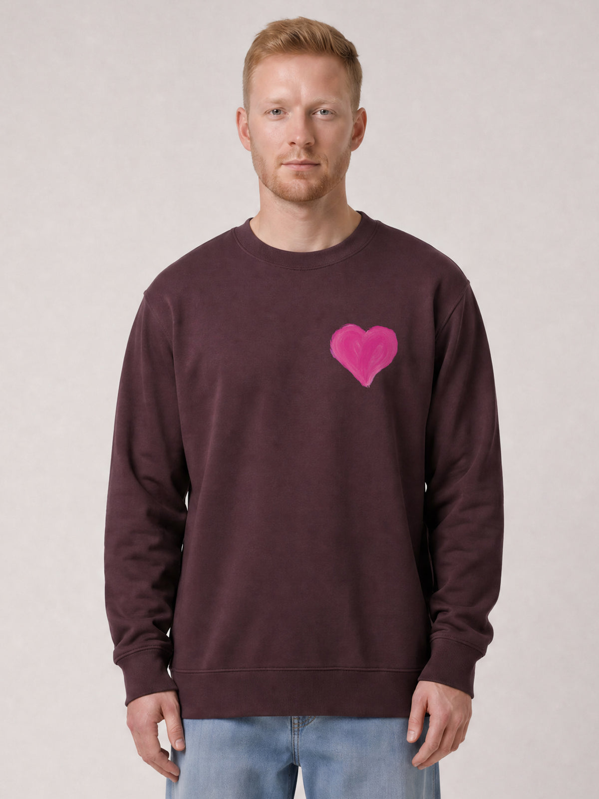 Pink Heart | Sweatshirt Unisex-model_01;C116