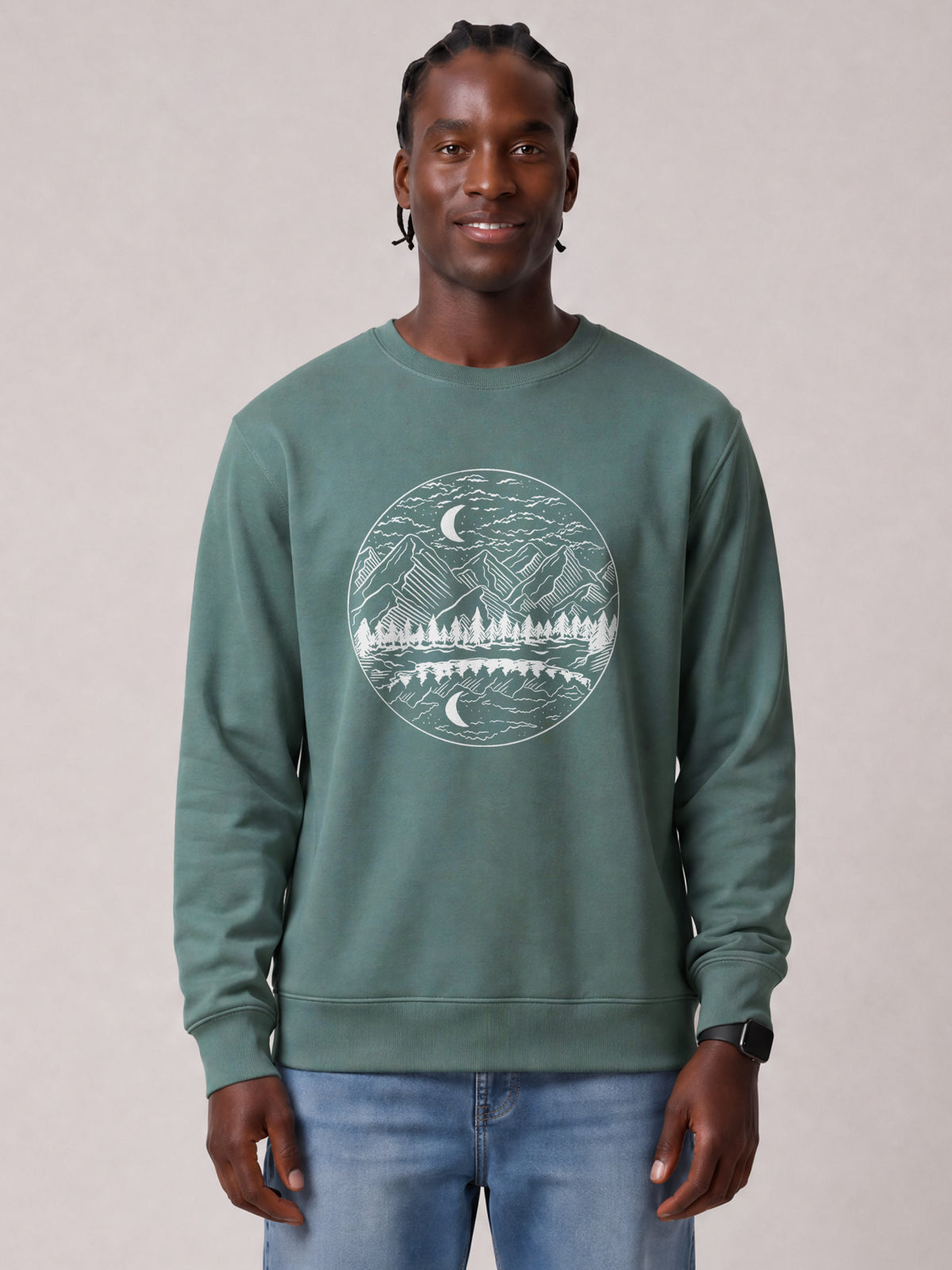 Mountains by night | Sweatshirt Unisex-model_01;C144