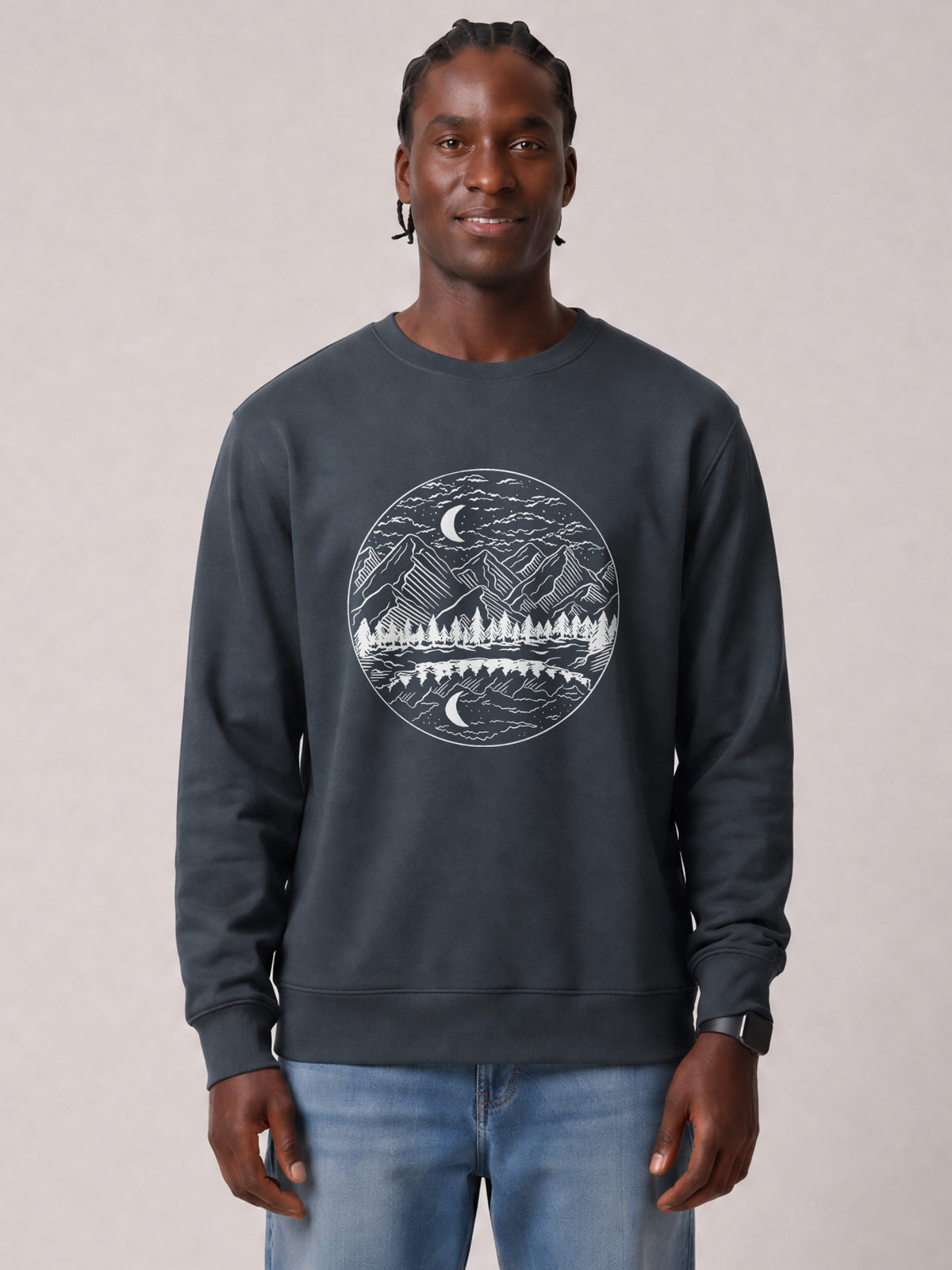 Mountains by night | Sweatshirt Unisex-model_01;C715