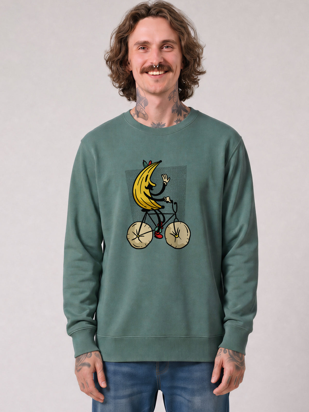 Banana Rider | Sweatshirt Unisex-model_01;C144