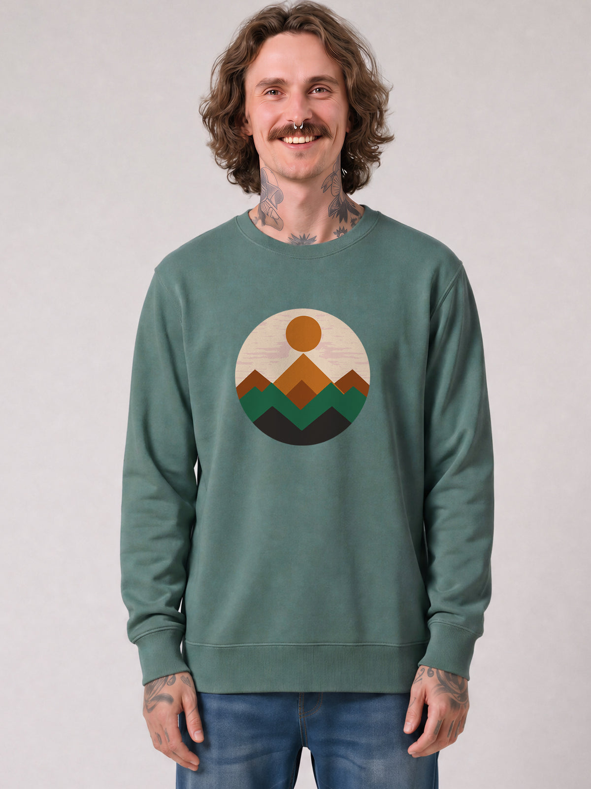 Geometric Landscape 2 | Sweatshirt Unisex-model_01;C144