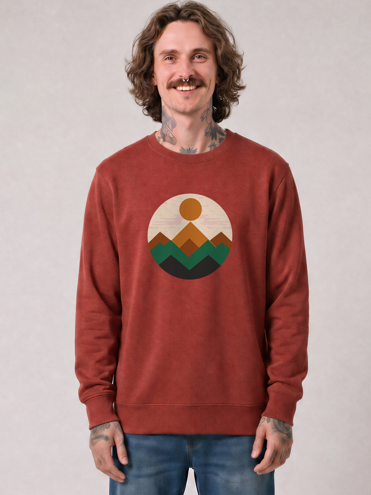 Geometric Landscape 2 | Sweatshirt Unisex-model_01;C150
