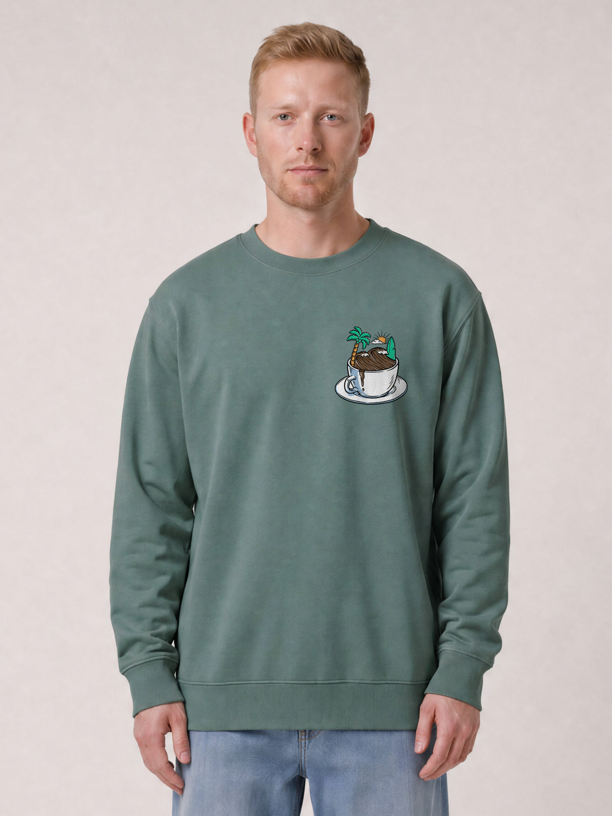 Coffee waves | Sweatshirt Unisex-model_01;C144