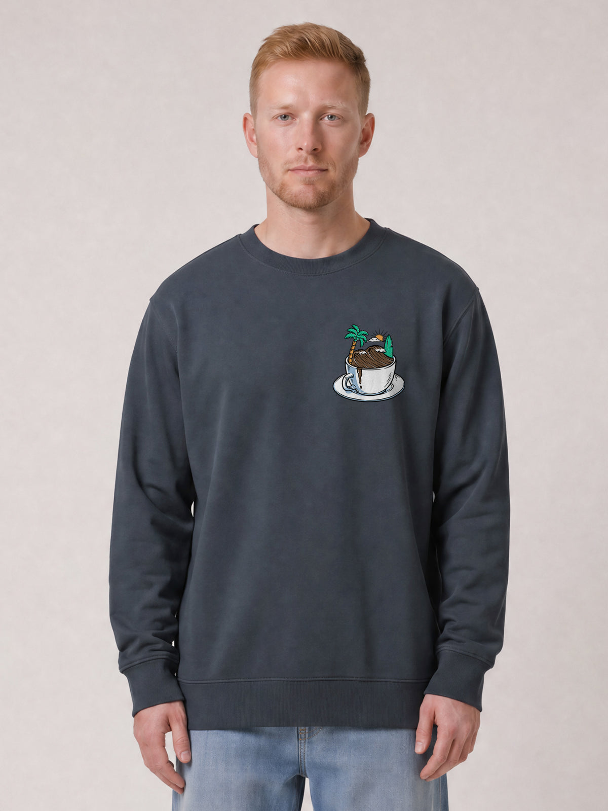 Coffee waves | Sweatshirt Unisex-model_01;C715