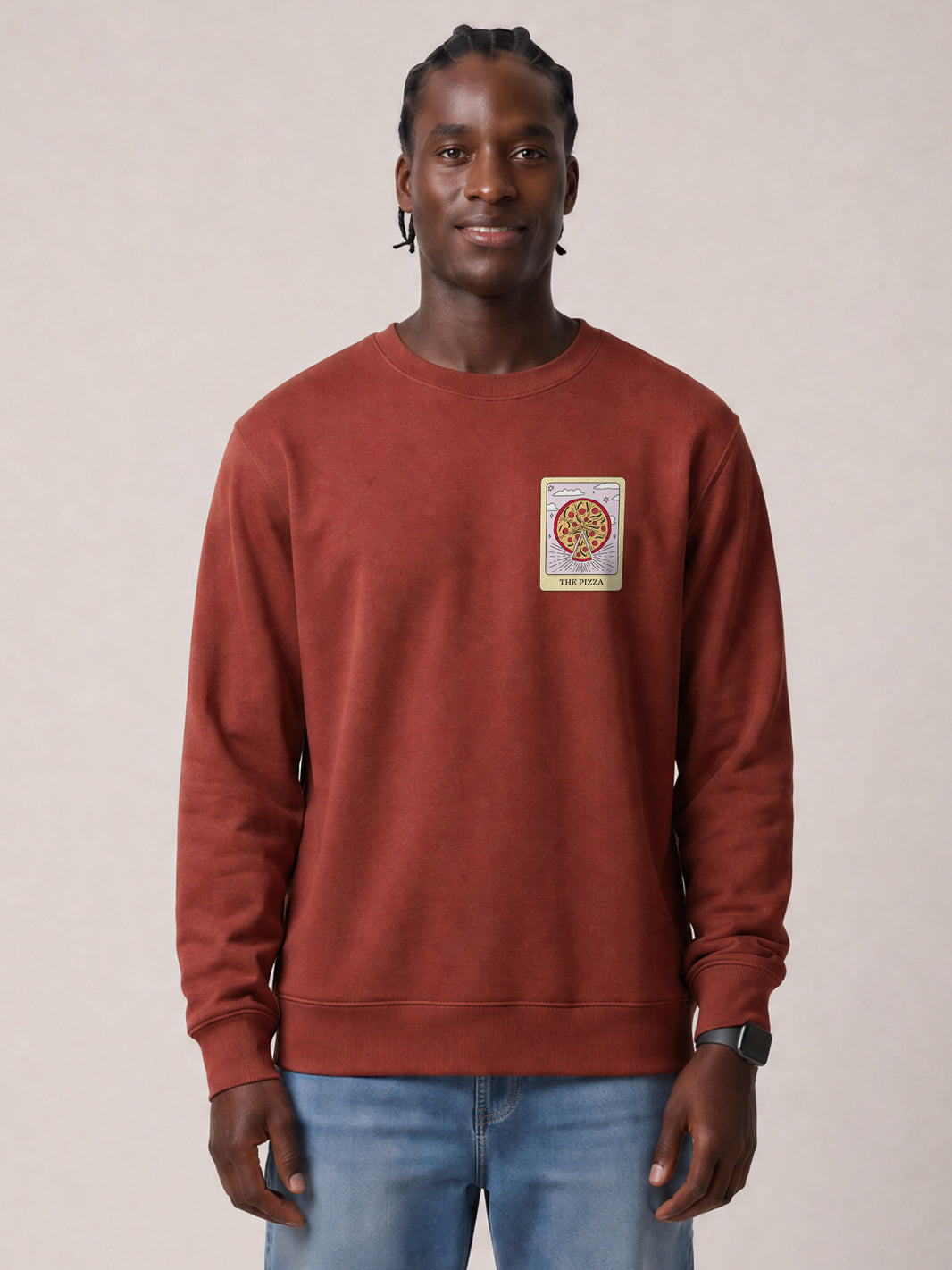 Tarot The Pizza | Sweatshirt Unisex-model_01;C150