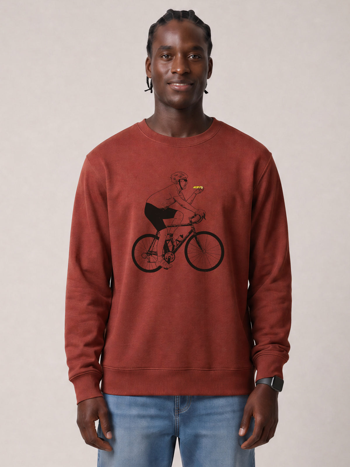 Fahrrad und Pizza | Sweatshirt Unisex-model_01;C150