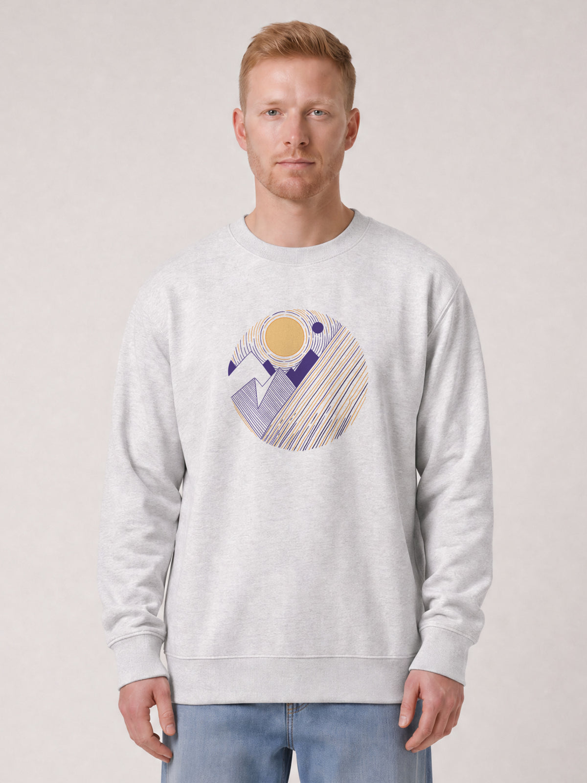 Geometric Landscape 3 | Sweatshirt Unisex-model_01;C146