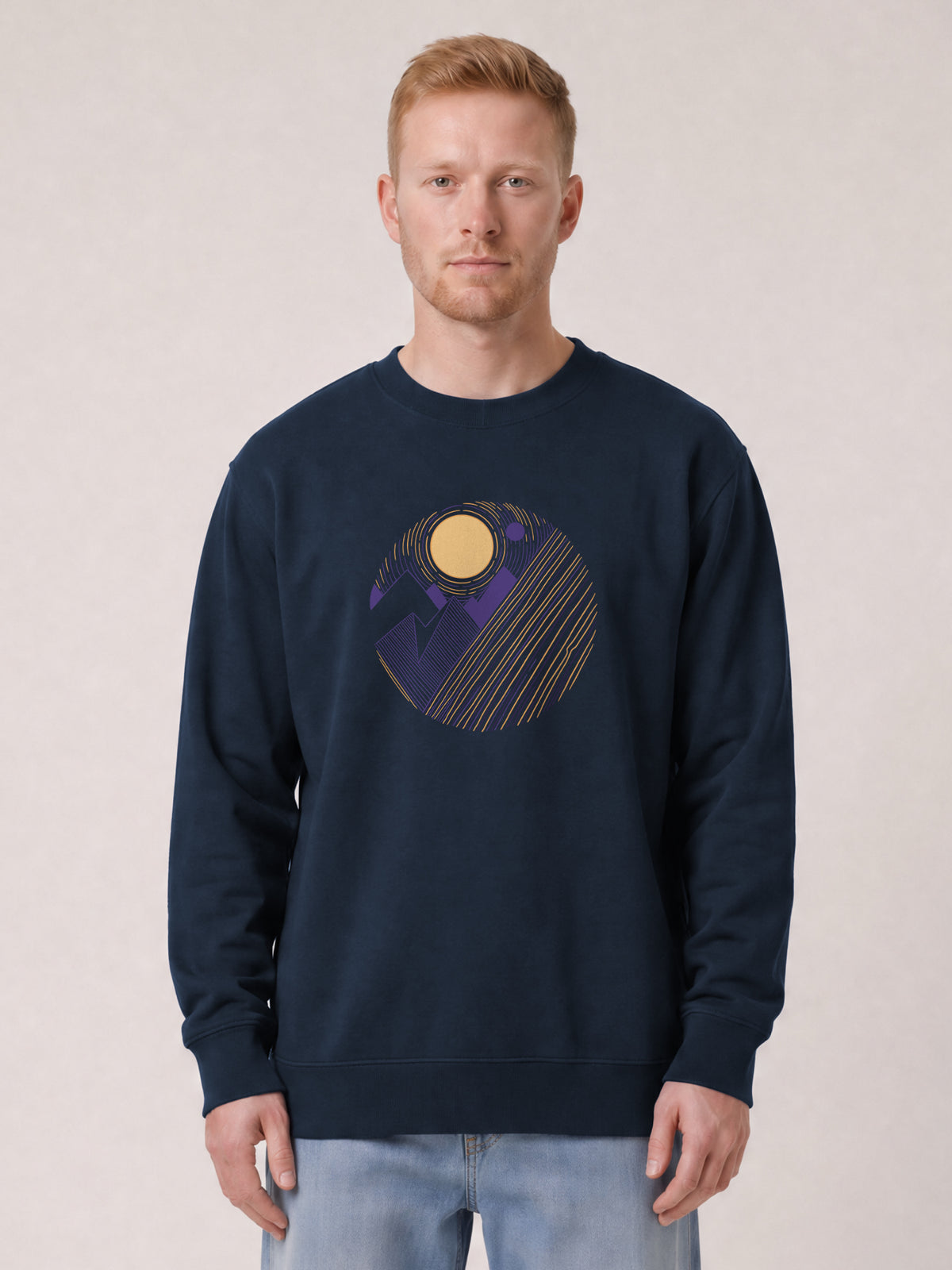 Geometric Landscape 3 | Sweatshirt Unisex-model_01;C727