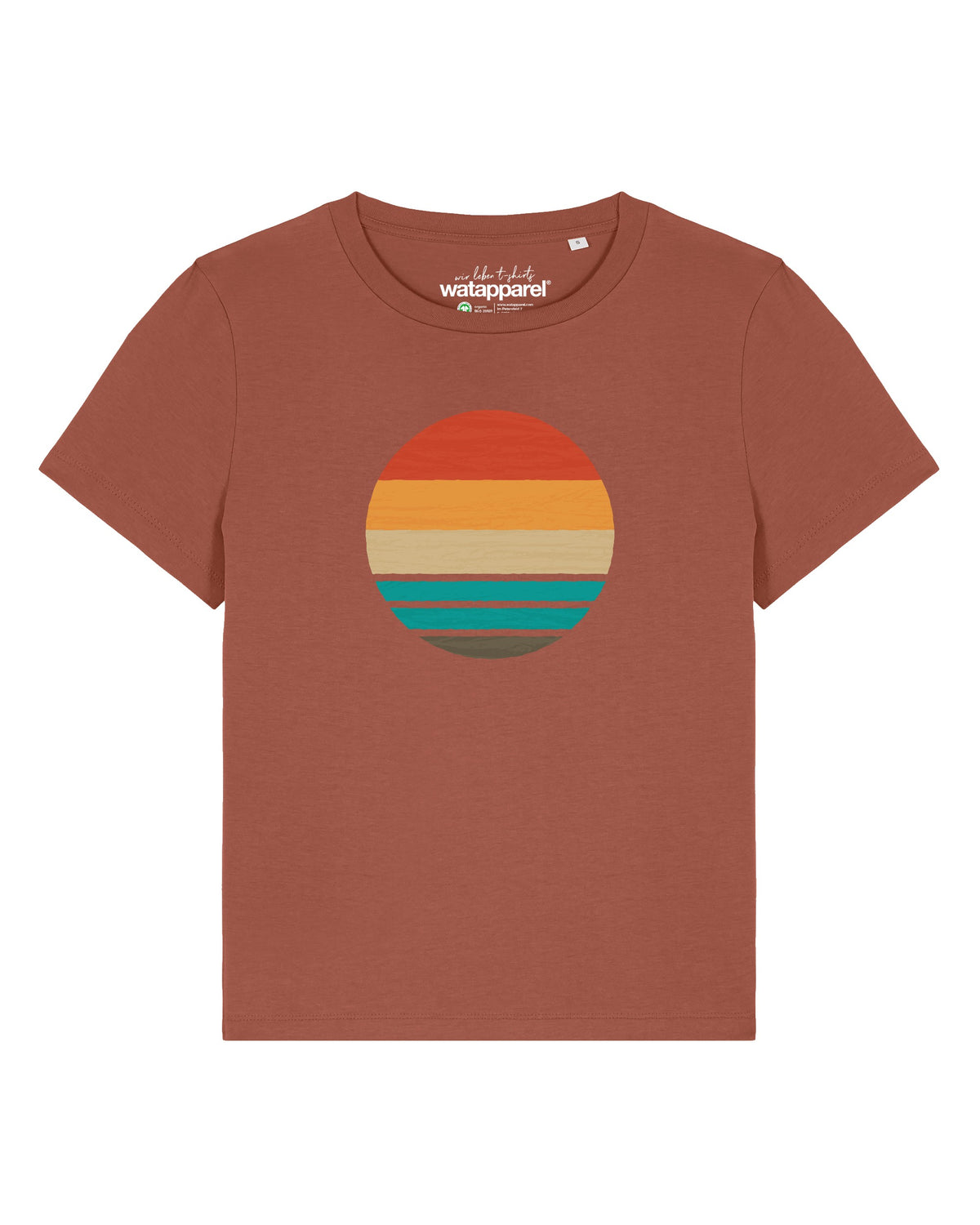 Retro Sunset Ocean | T-Shirt Frauen-front;C730
