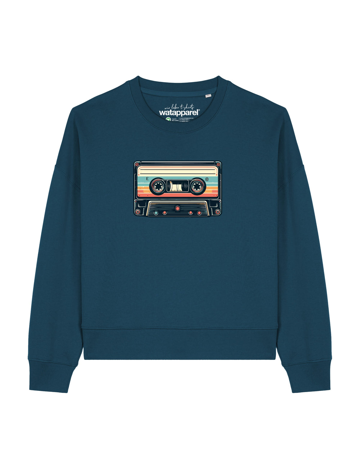 Retro Kassette | Sweatshirt Frauen-front;C136