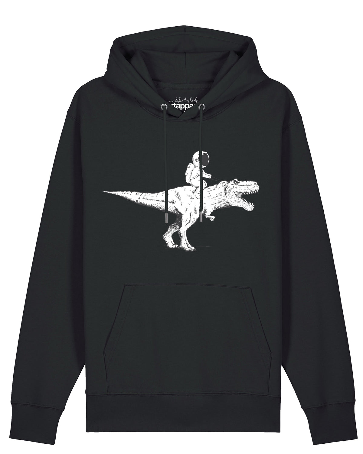 Astronaut on T-Rex | Hoodie Unisex-front;C002