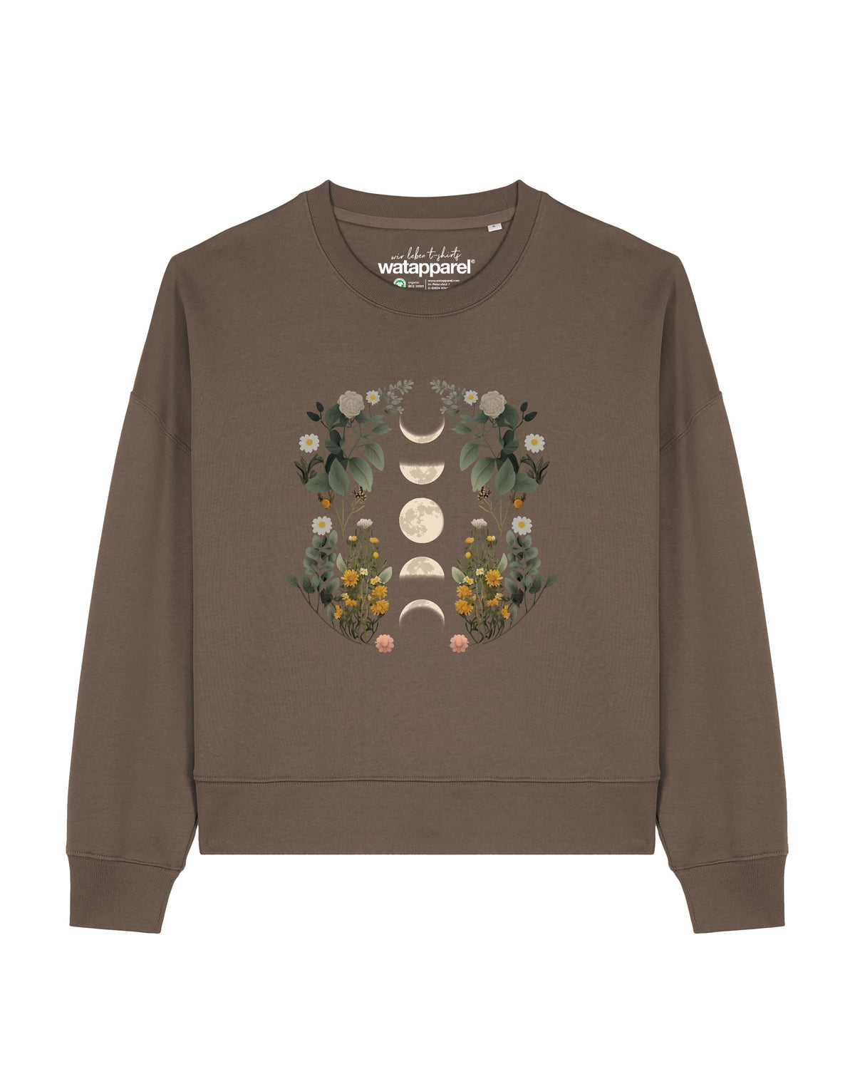 Moonphases & Flowers | Sweatshirt Frauen-front;C135
