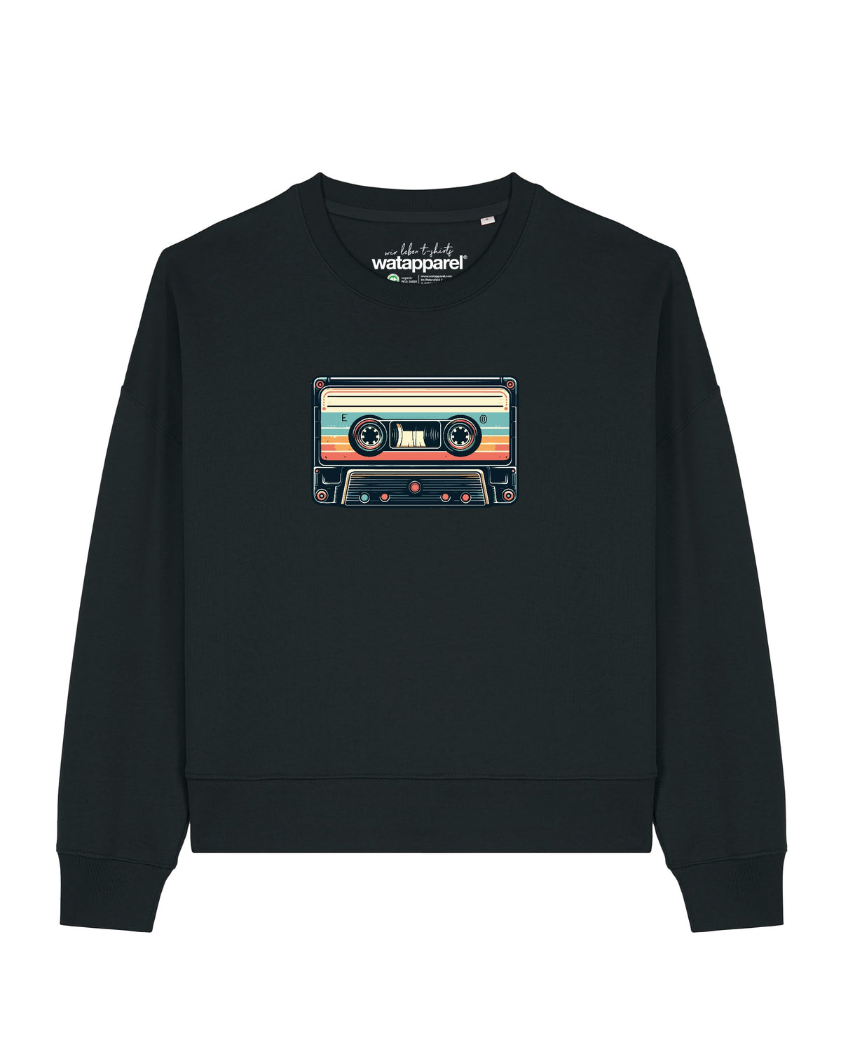 Retro Kassette | Sweatshirt Frauen-front;C002