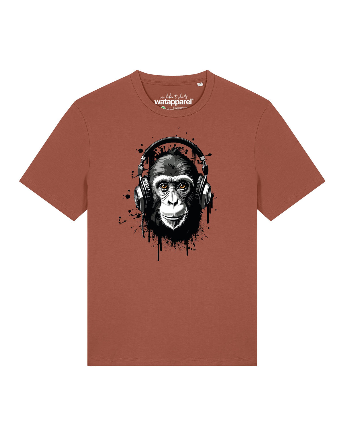 Affe hört Musik | T-Shirt Unisex-front;C730