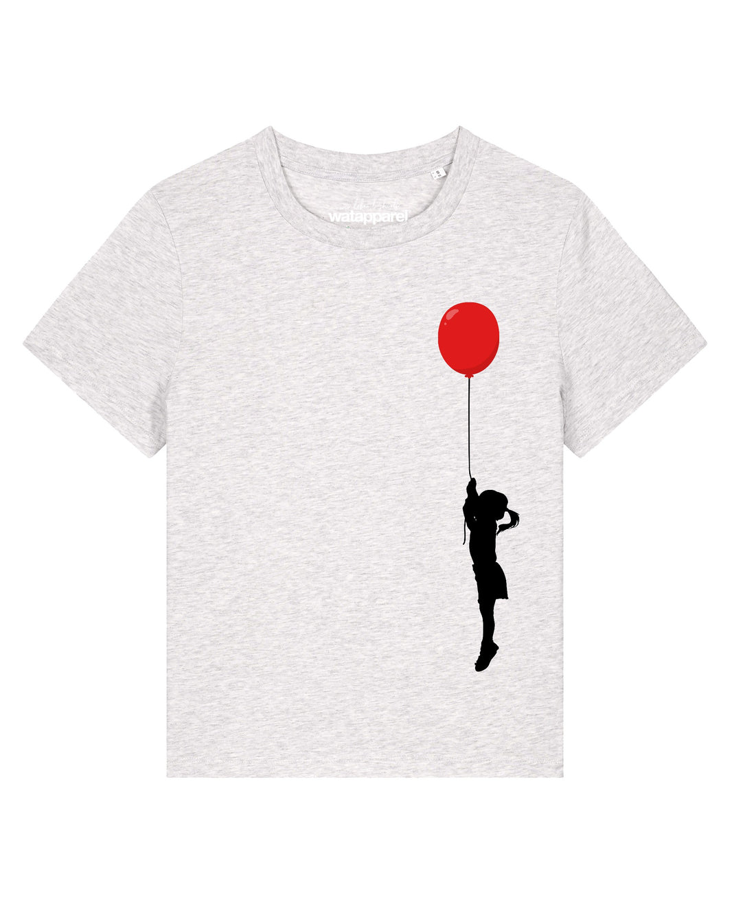 Mädchen mit Luftballon (print) | T-Shirt Frauen-front;C146