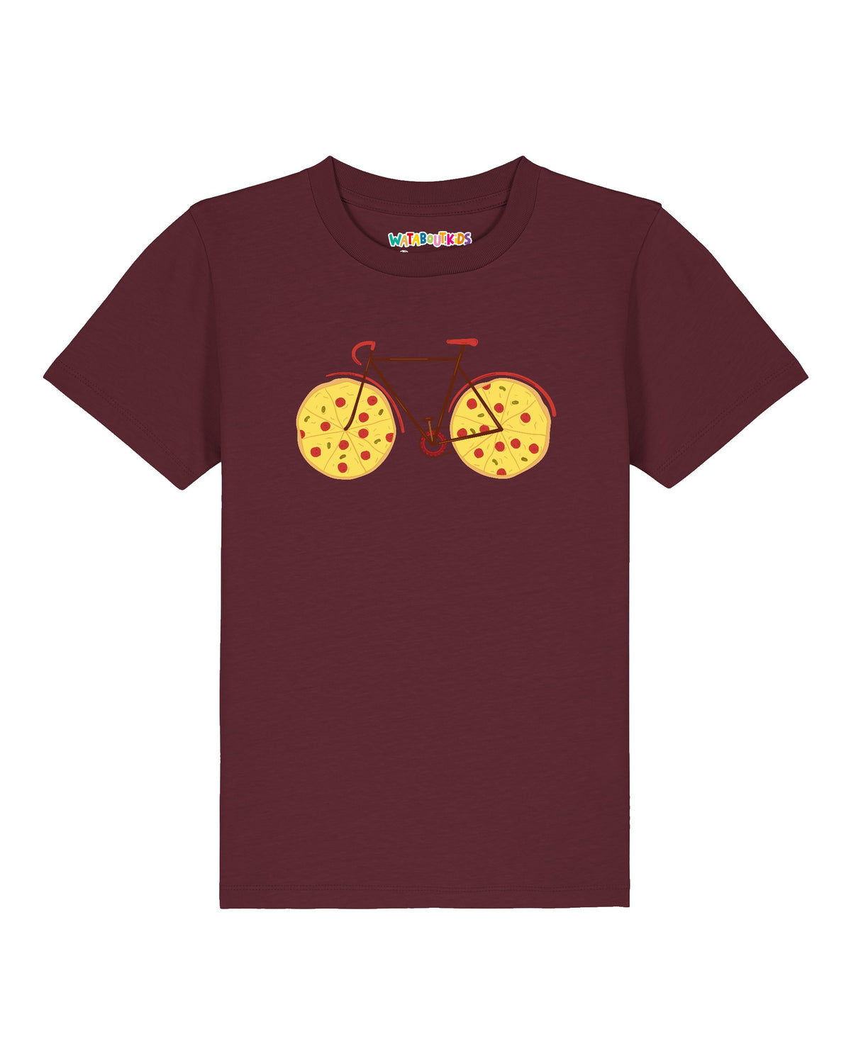 Pizza Fahrrad | T-Shirt Kinder-front;C244