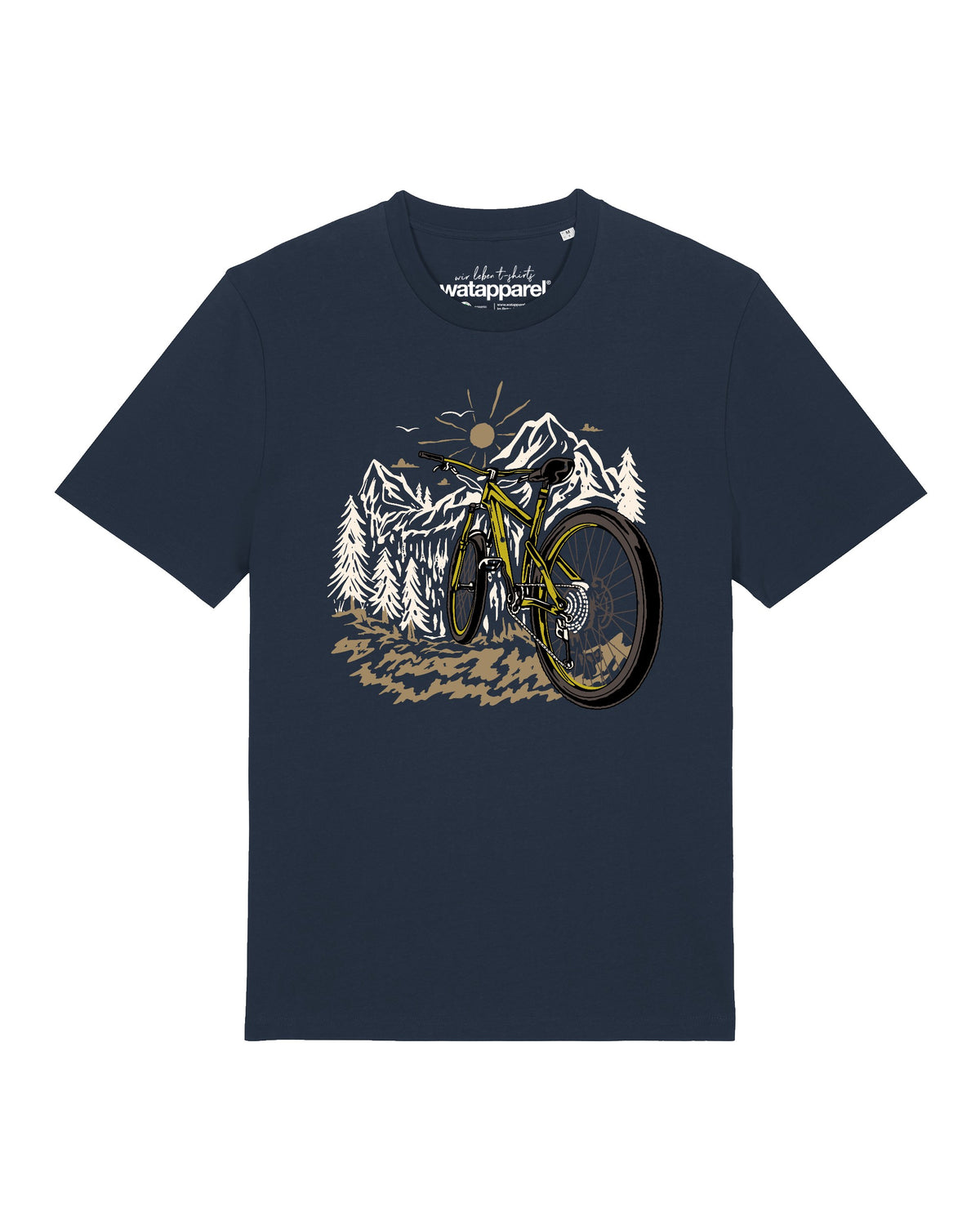 Mountainbike und Berge | T-Shirt Unisex-front;C727