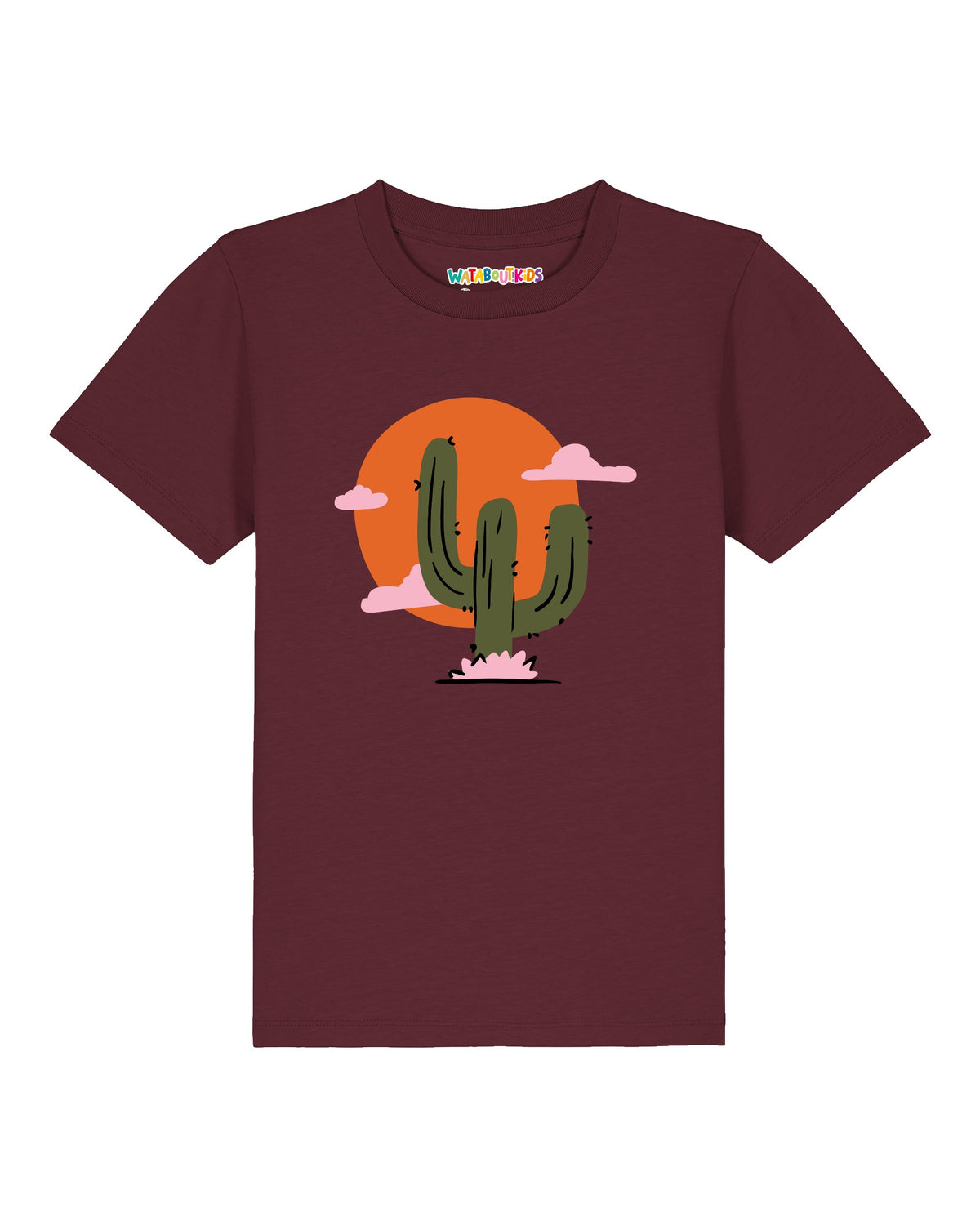Kaktus im Sonnenuntergang | T-Shirt Kinder-front;C244