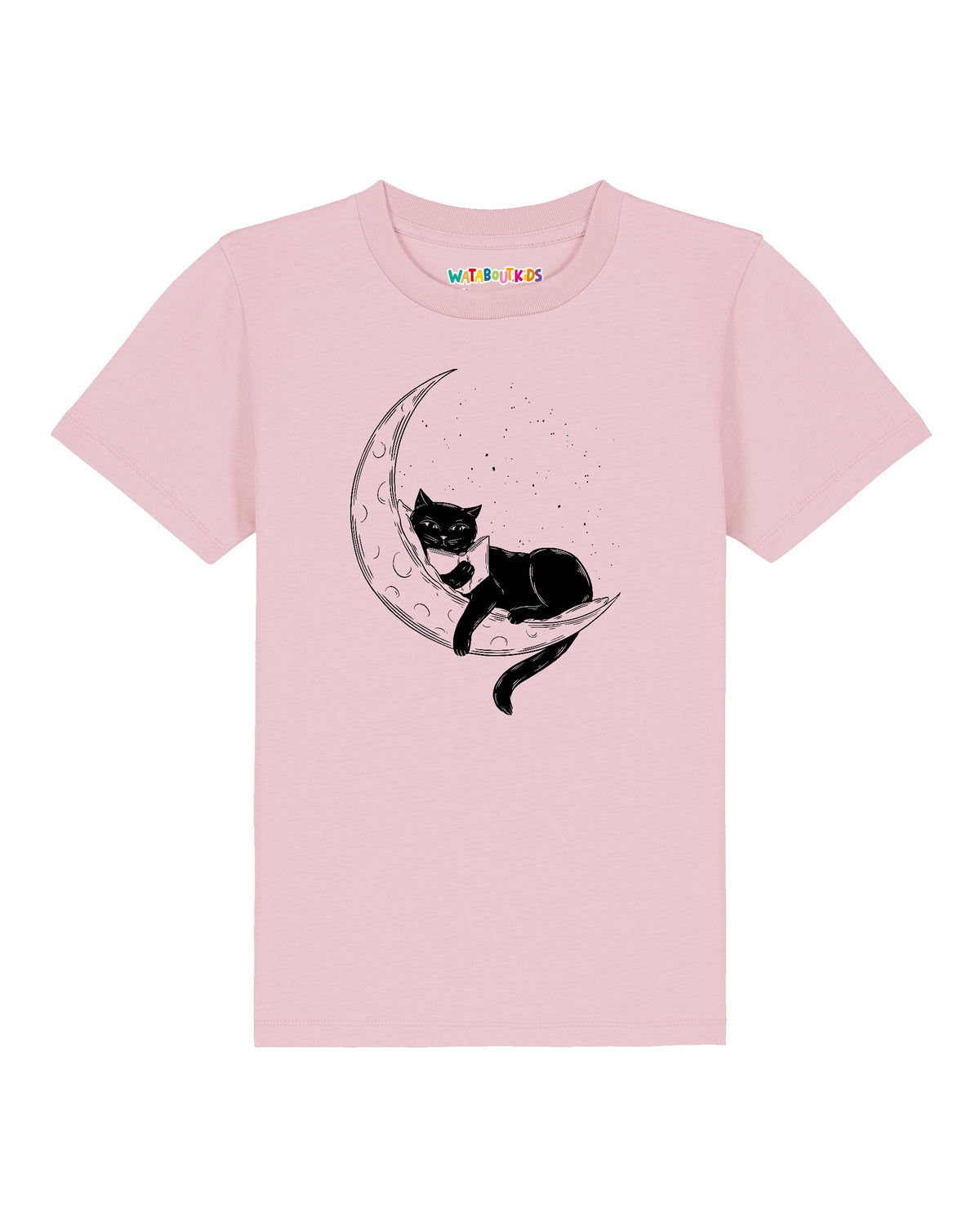 Katze auf dem Mond | T-Shirt Kinder-front;C005