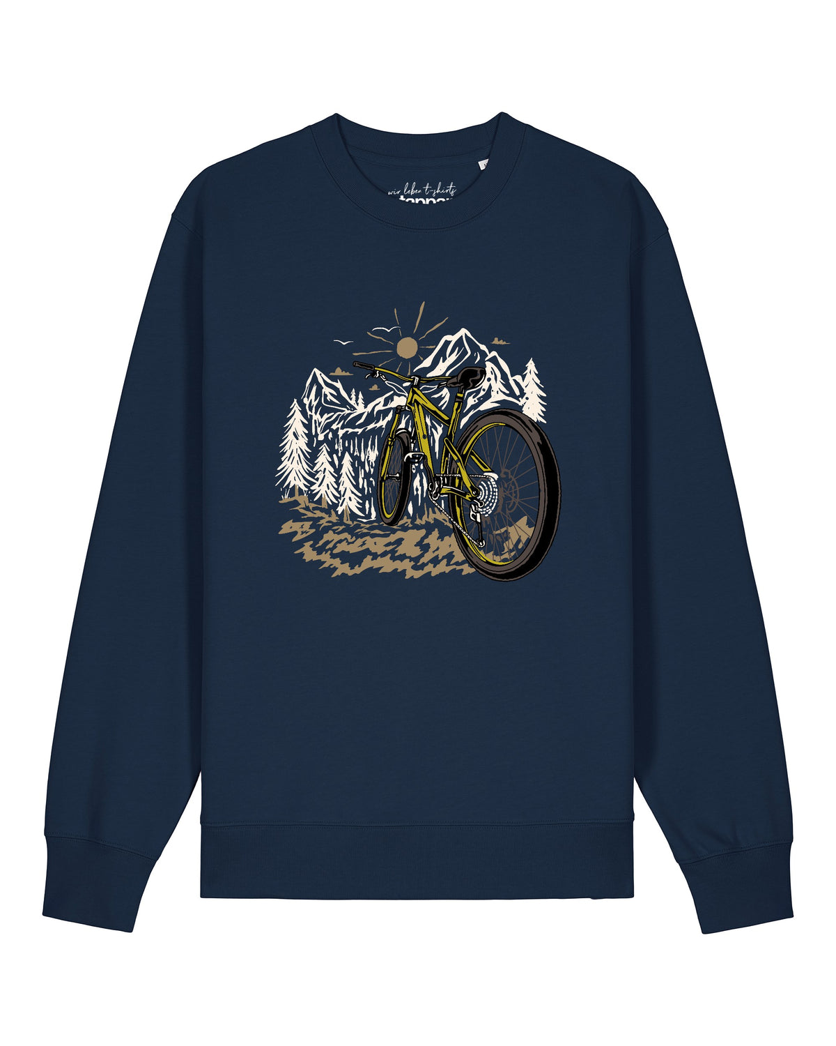 Mountainbike und Berge | Sweatshirt Unisex-front;C727