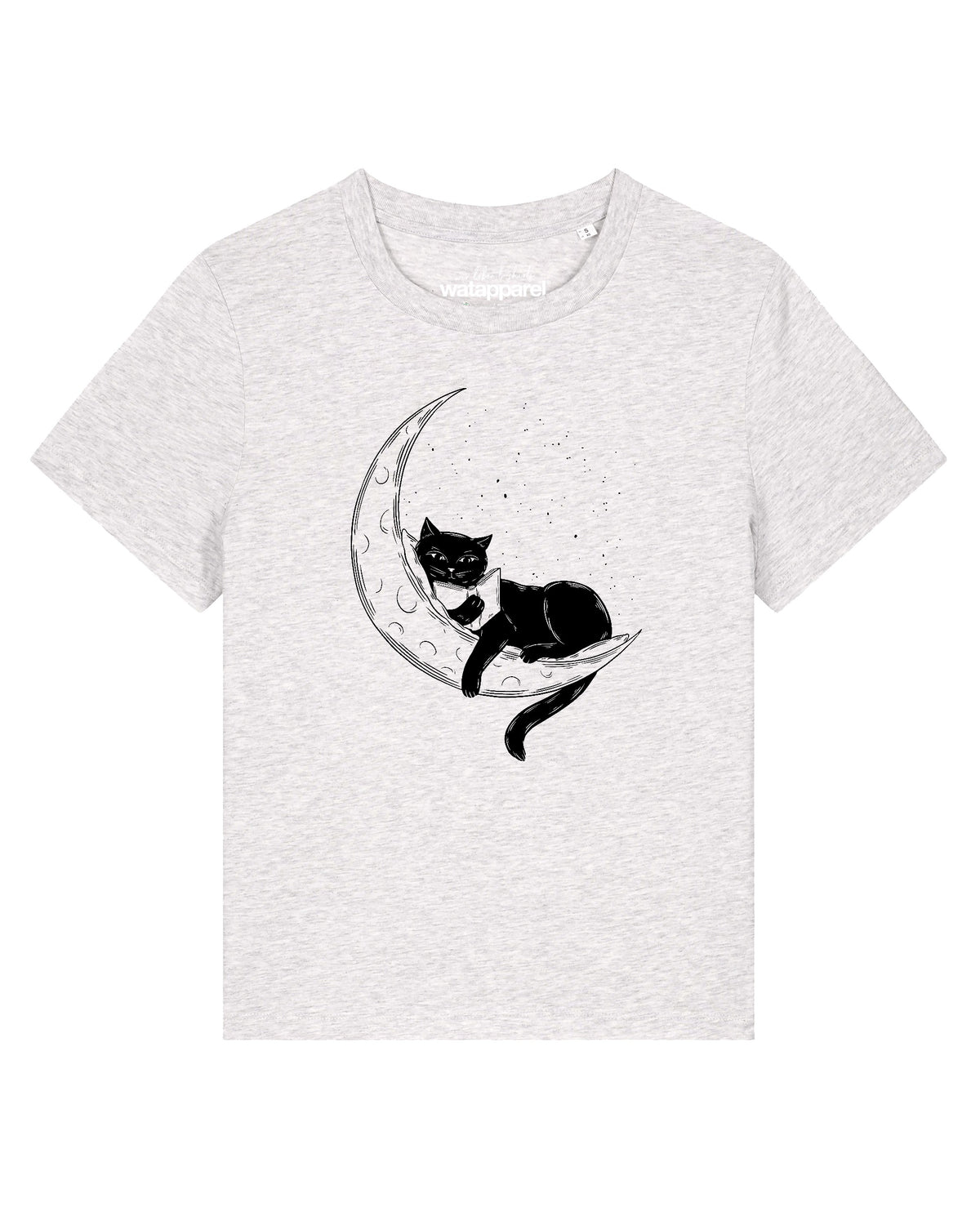 Katze auf dem Mond | T-Shirt Frauen-front;C146