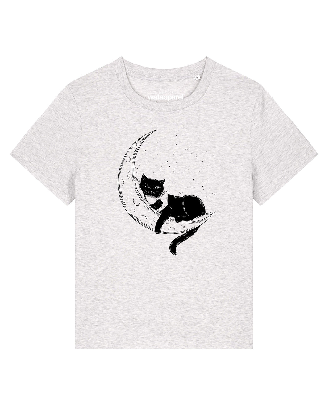 Katze auf dem Mond | T-Shirt Frauen-front;C146