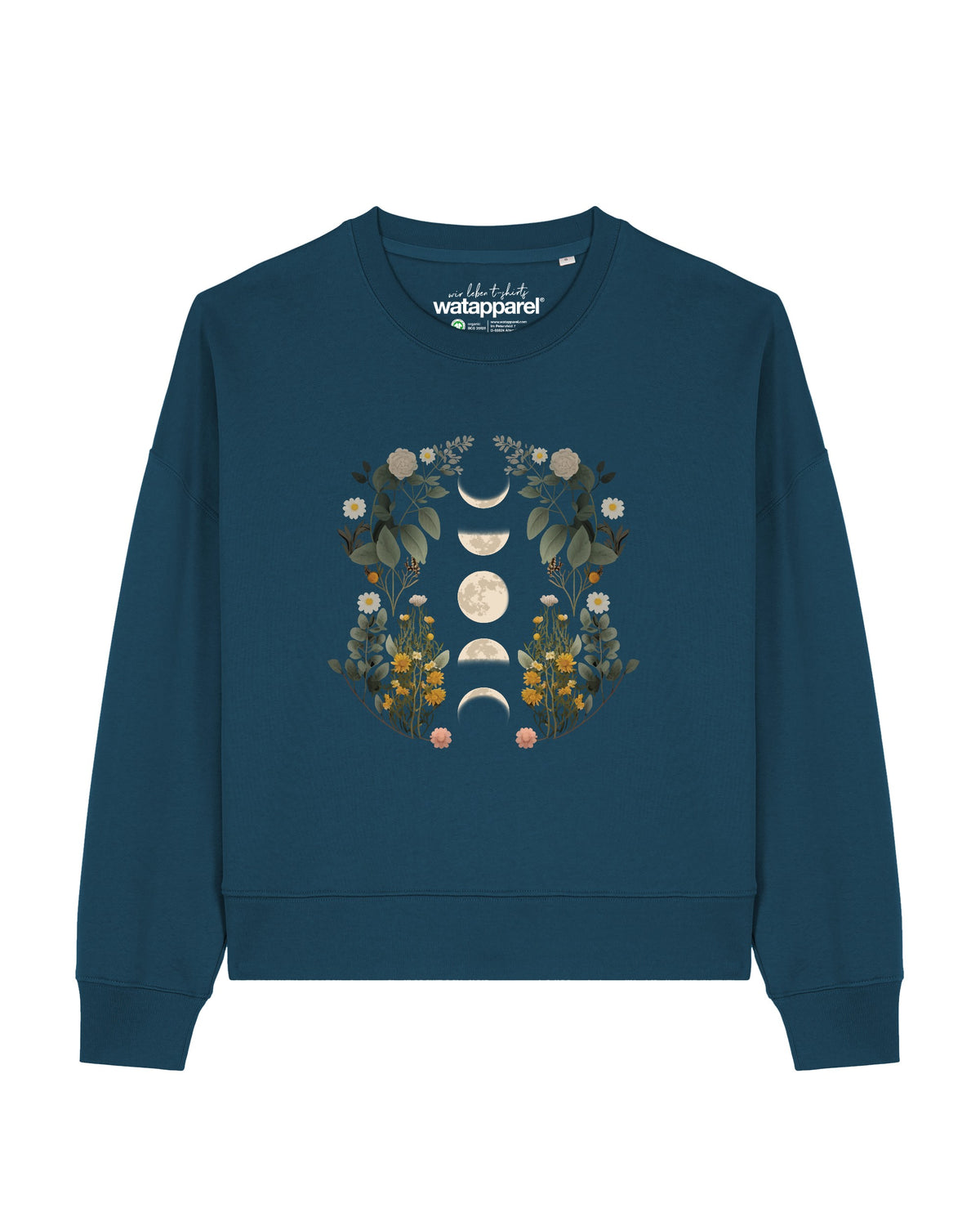Moonphases & Flowers | Sweatshirt Frauen-front;C136